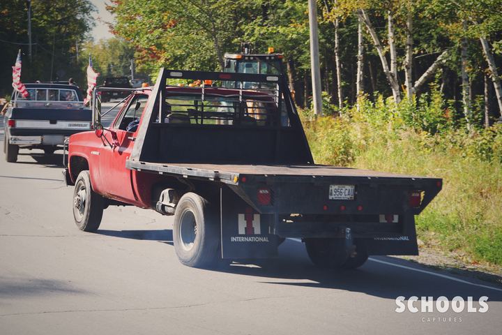 Red flatbed